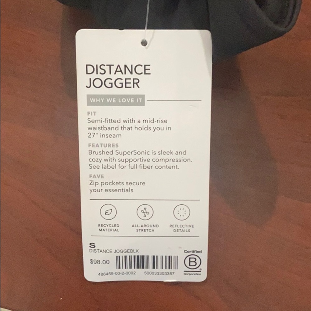 NWT Athleta Distance Rainer Jogger // Black - Picture 7 of 13